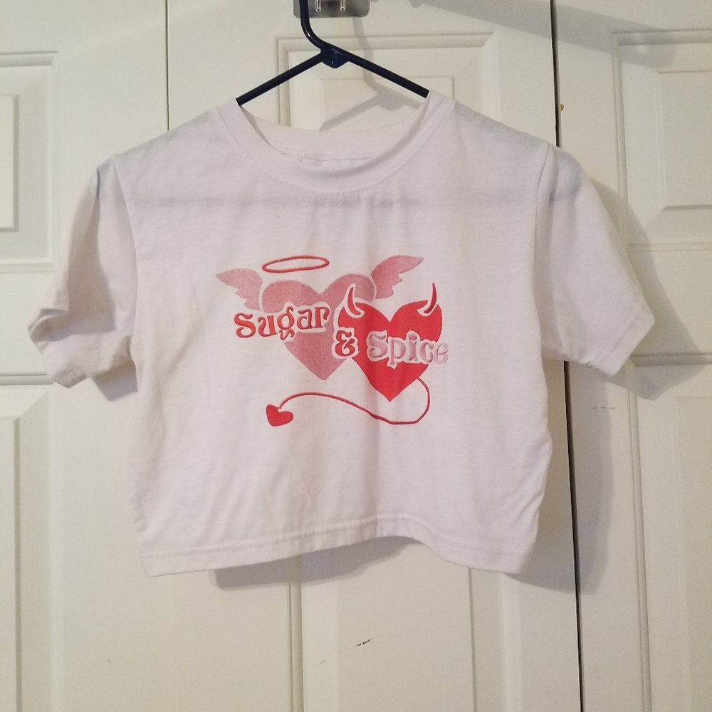 White crop top
